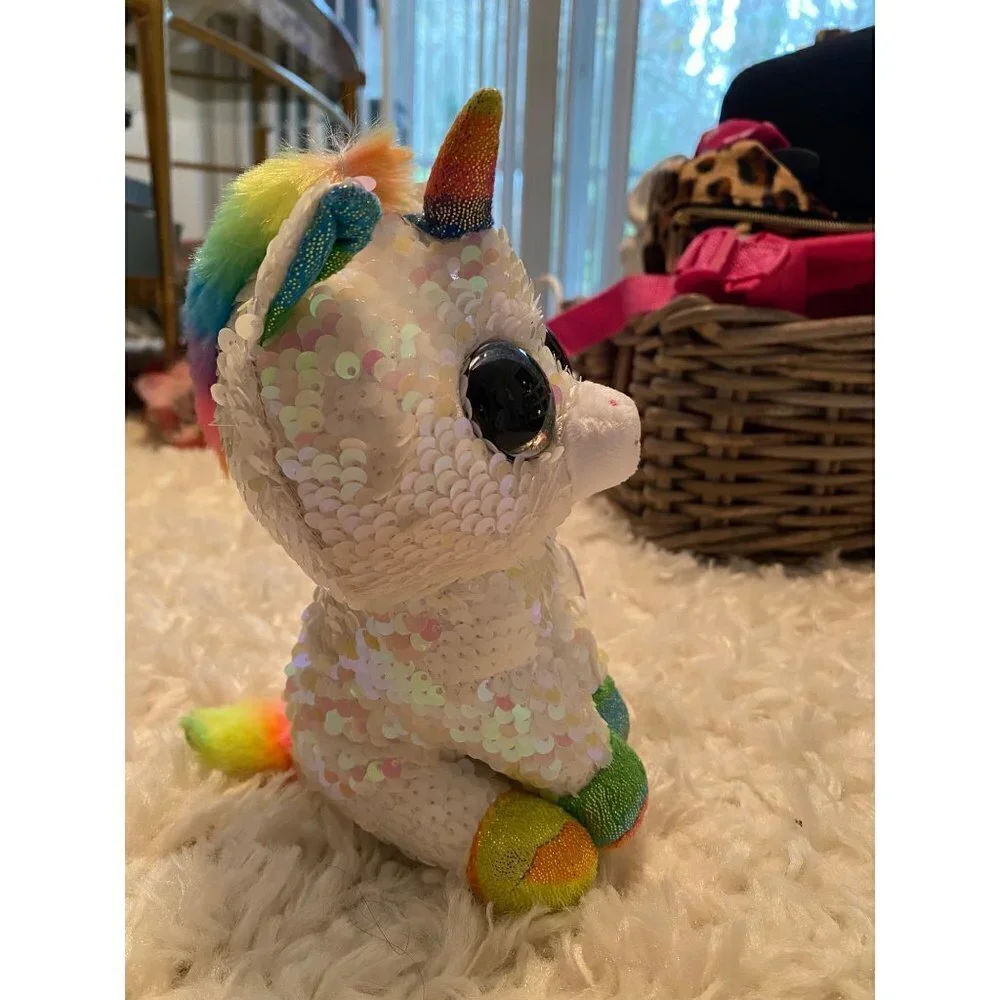 TY FLIPPABLES - PIXY - Sequin Rainbow Unicorn